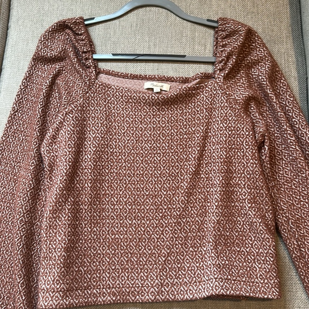 Madewell Rust Patterned Knit Top - Picture 3 of 4